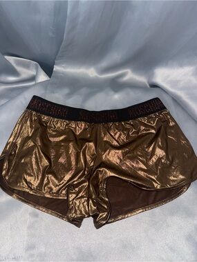 Moschino Metallic Brown Shimmer Bikini Bottoms